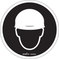 Hardhat Protection Required CSA Standard Safety Sign, 6" x 6", Vinyl, Pictogram