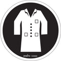 Lab Coat Required CSA Standard Safety Sign, 6" x 6", Vinyl, Pictogram