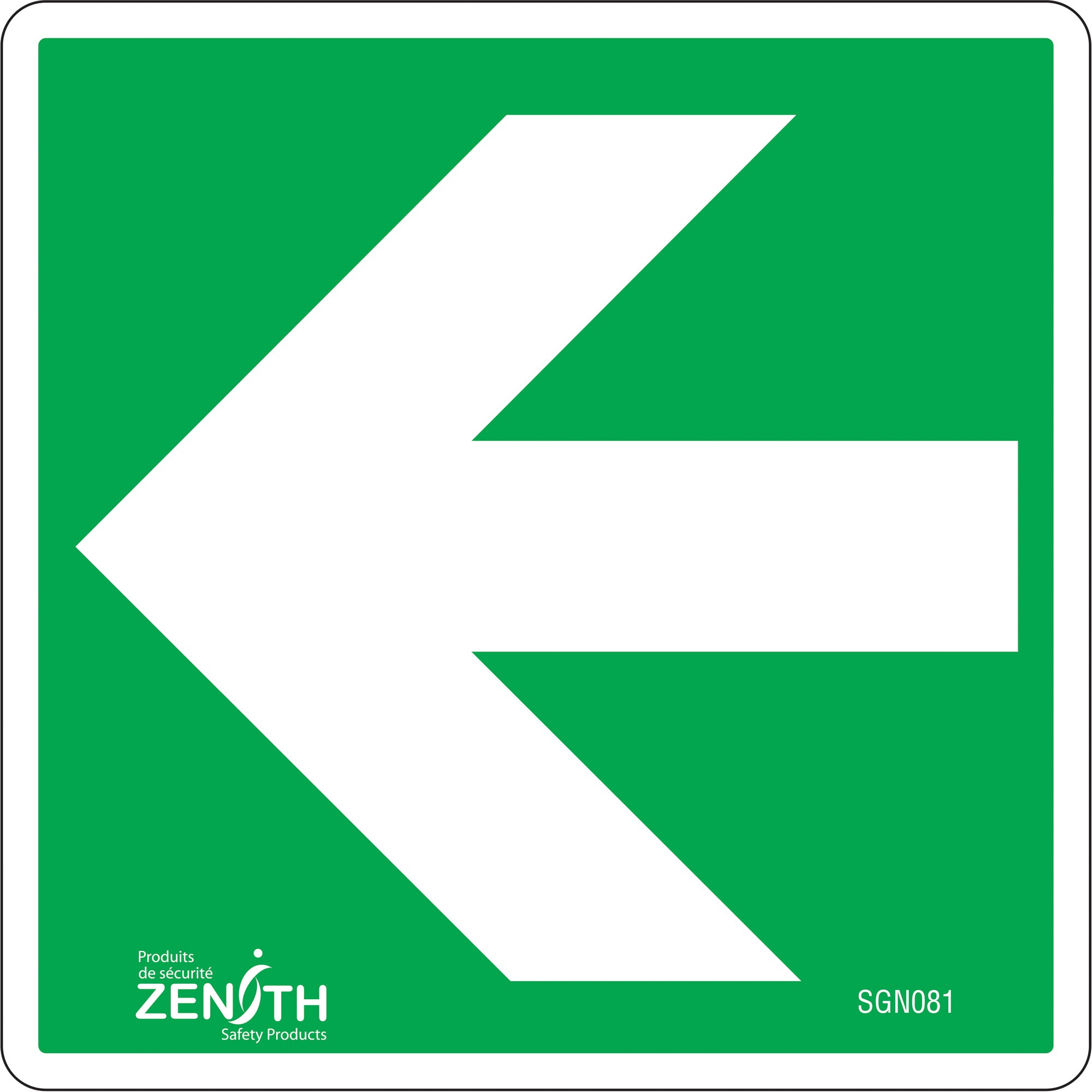 Arrow CSA Standard Safety Sign, 6" x 6", Vinyl, Pictogram