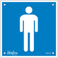 Men CSA Standard Safety Sign, 6" x 6", Plastic, Pictogram