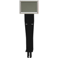 Sign & Dispenser Holder for Crowd Control Post, Black