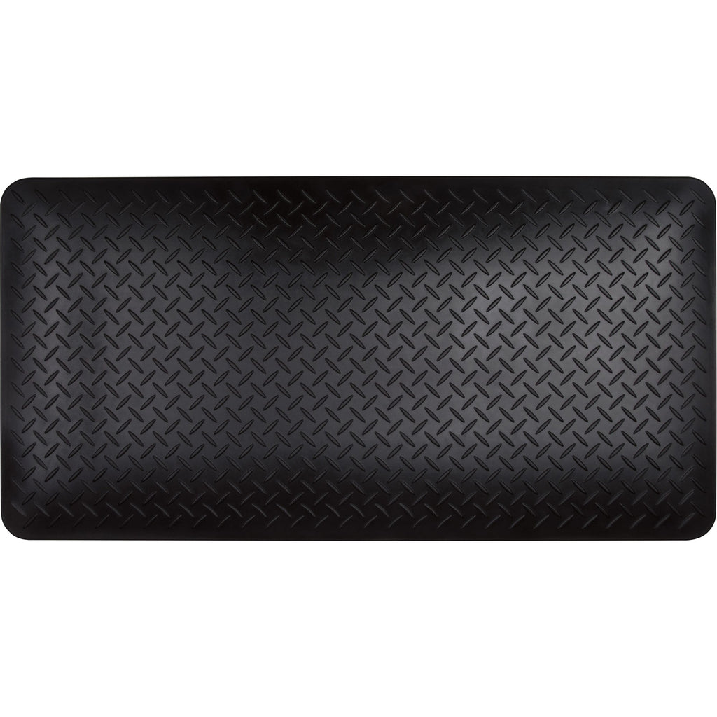 Anti-Fatigue Matting, Diamond, 1-2/3' x 3-1/4' x 3/4", Black, Polyurethane