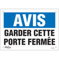 "Porte fermée" Sign, 7" x 10", Vinyl, French