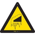 Falling Snow/Ice CSA Standard Safety Sign, 12" x 12", Aluminum, Pictogram