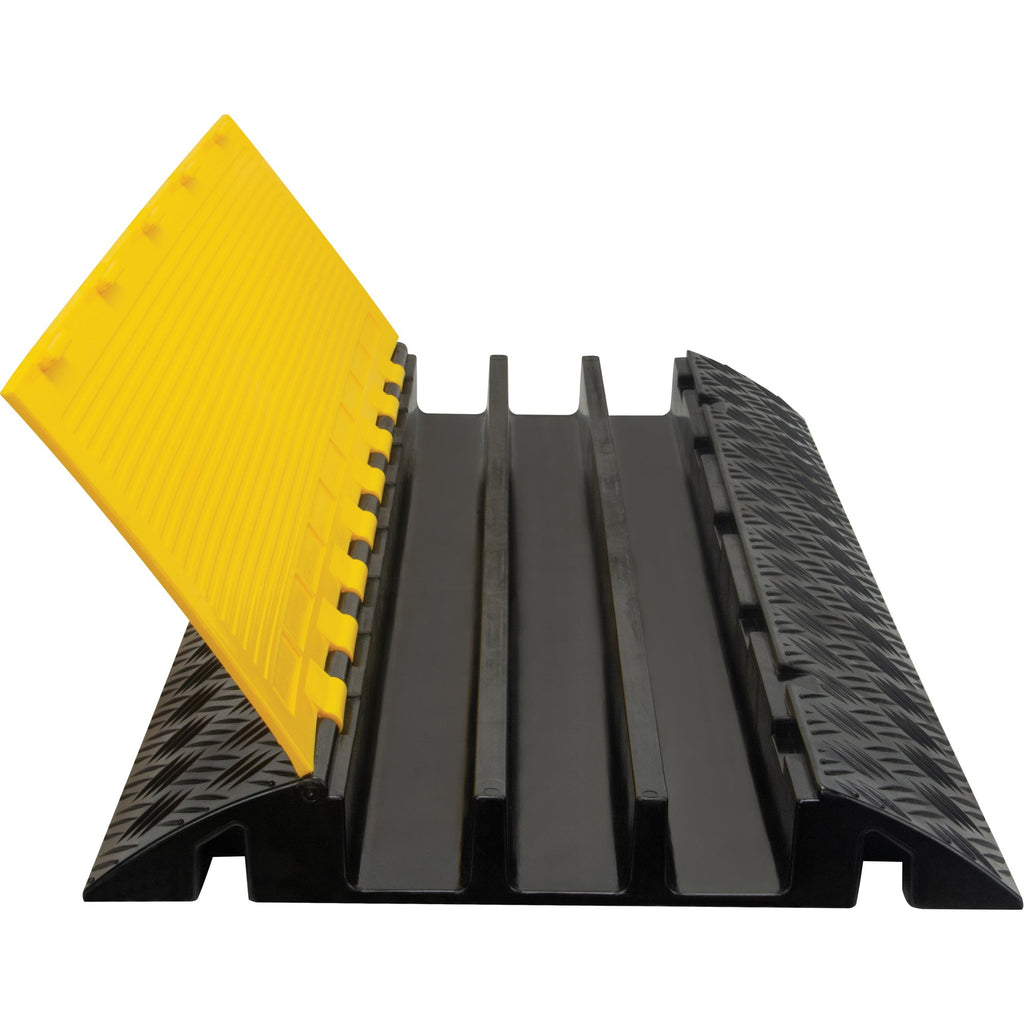 Polyurethane Cable Protector, 3 Channels, 35.43" L x 19.69" W x 3" H