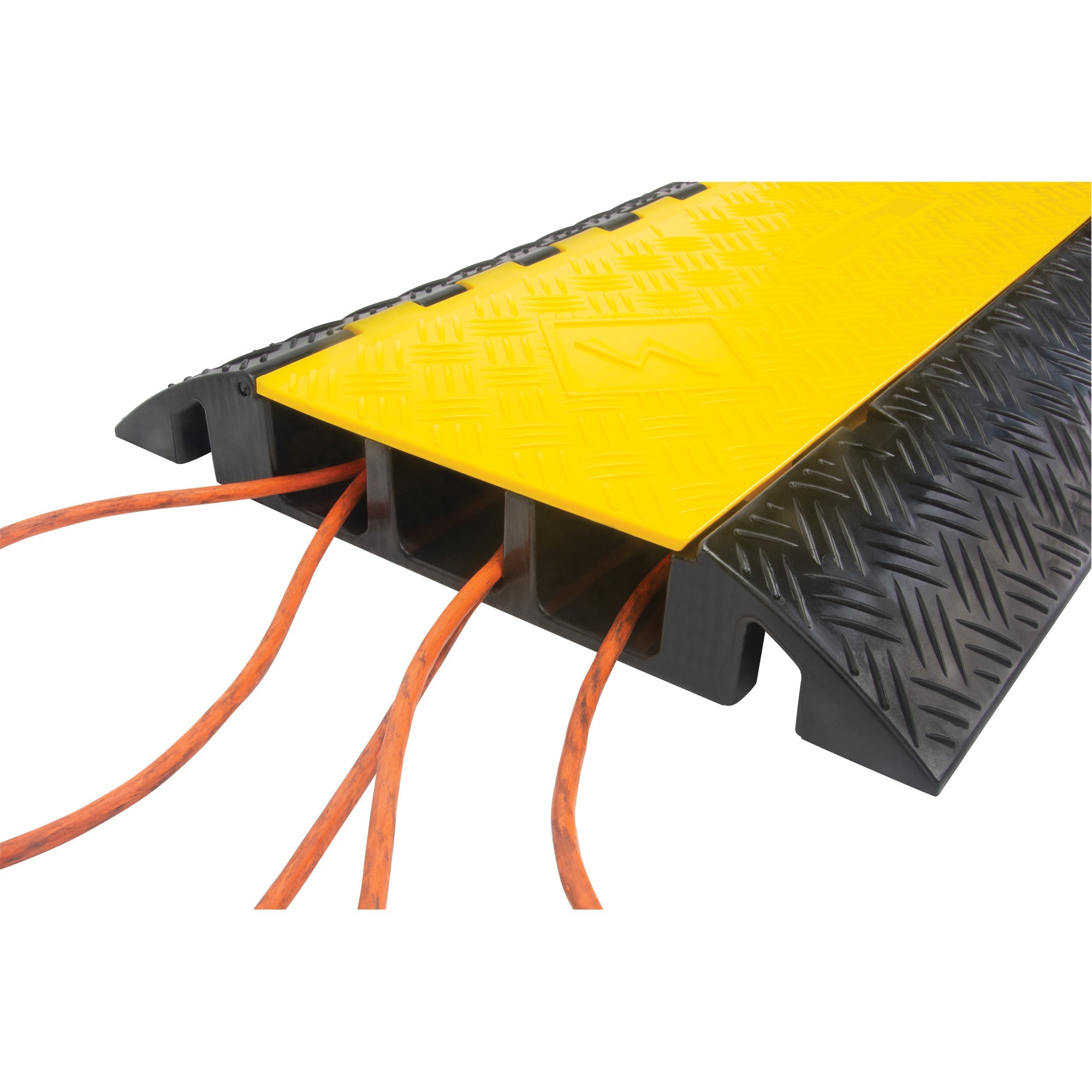 Polyurethane Cable Protector, 5 Channels, 35.43" L x 19.69" W x 2" H