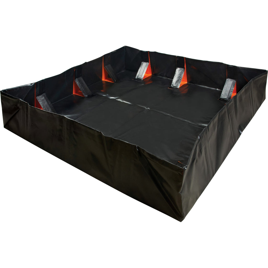 IBX Wall Pop-Up Berm, 268 US gal. Capacity, 6' W x 6' L x 12" H, Snap-Up Bracket