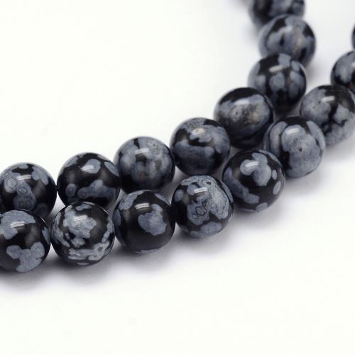Snowflake Obsidian Gemstone Bead