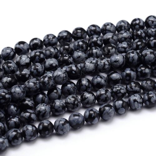 Snowflake Obsidian Gemstone Bead