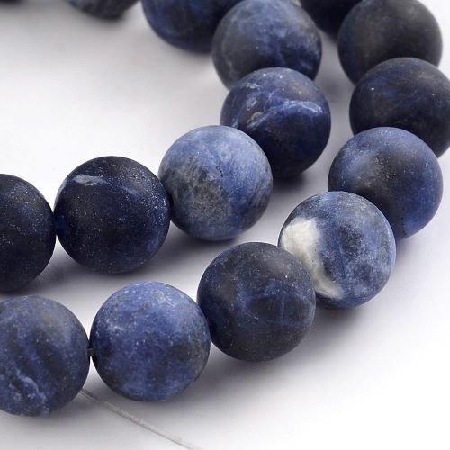 Sodalite Frosted Gemstone Bead