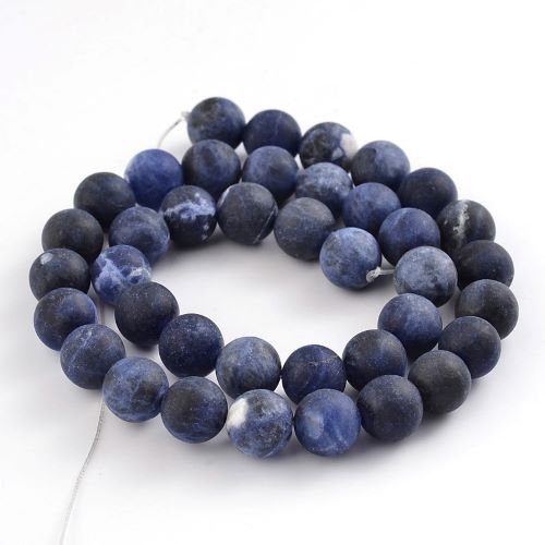 Sodalite Frosted Gemstone Bead