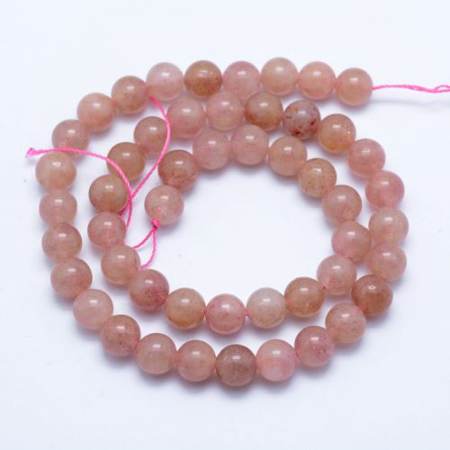 Strawberry Quartz Gemstone Beads