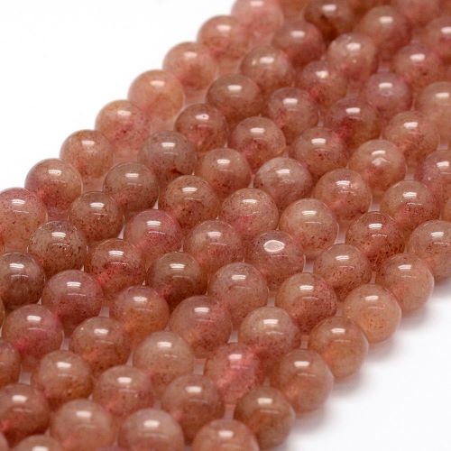 Strawberry Quartz Gemstone Beads