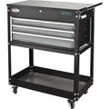 Utility Cart, 4 Drawers, 18" L x 33" W x 39" H, Black