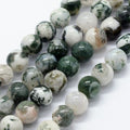 Green Tree Agate Gemstone Bead