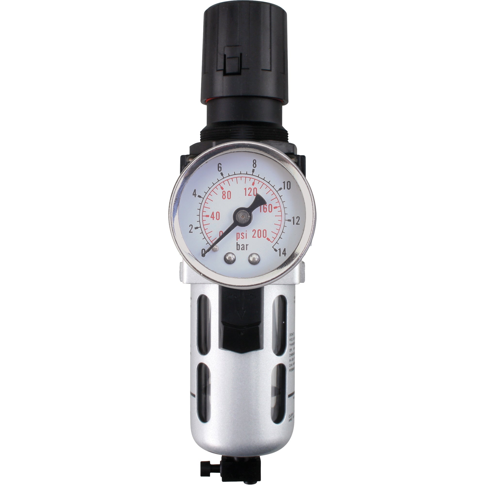 Modular Air Filter/Regulator (Gauge Included), 3/8" NPT, 145 PSI, 1.08 fl. oz. Capacity