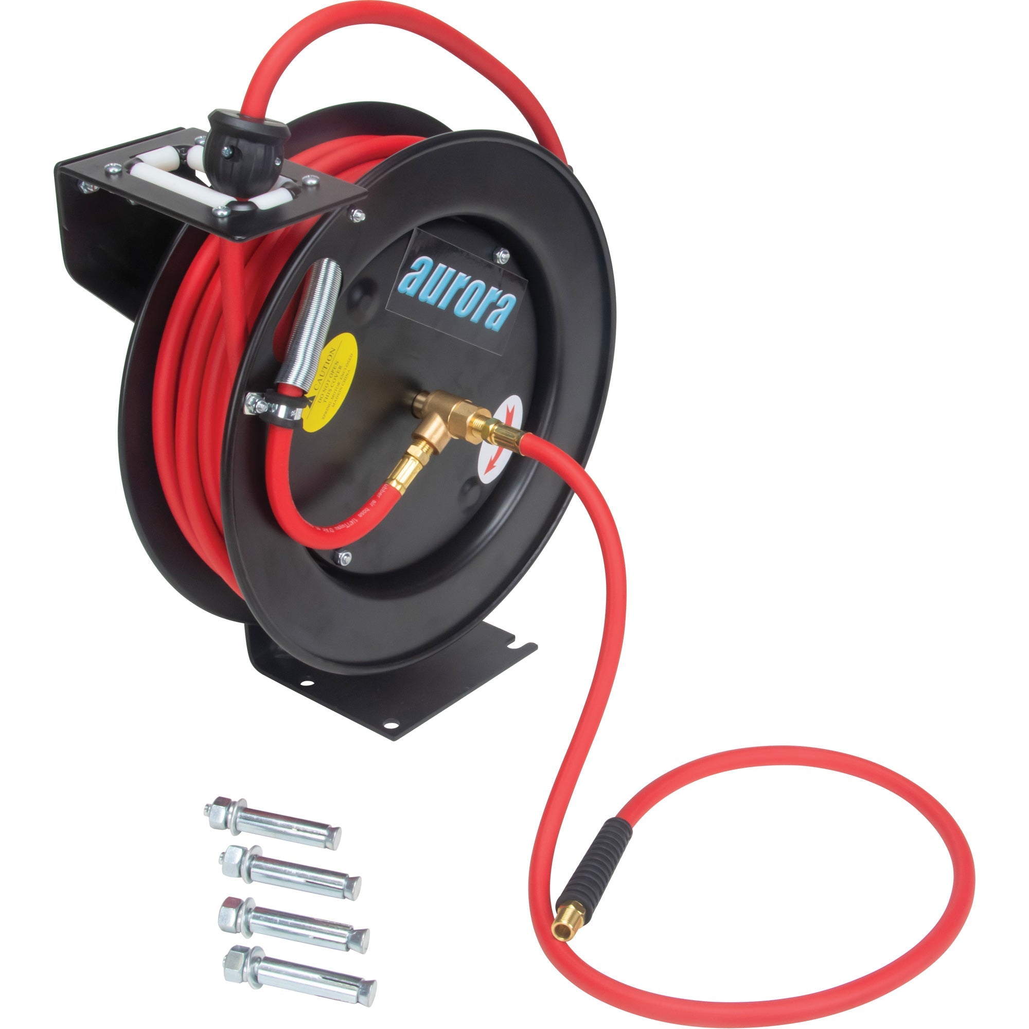 Hose Reel, Air/Water, 1/4" x 35', Single Hose, 300 psi