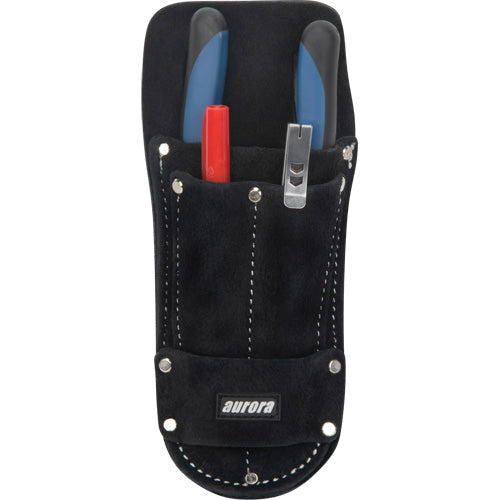 Tool Pouch, Plier Holder, Leather, 3 Pockets