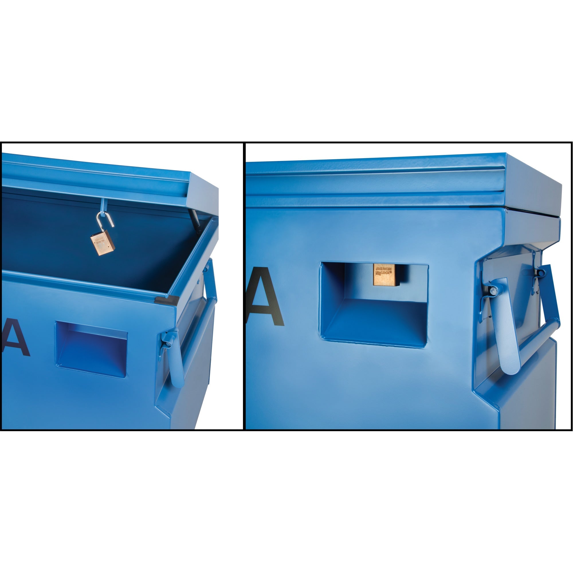 Jobsite Tool Box, 60" x 24" x 27-1/2", Steel, Blue