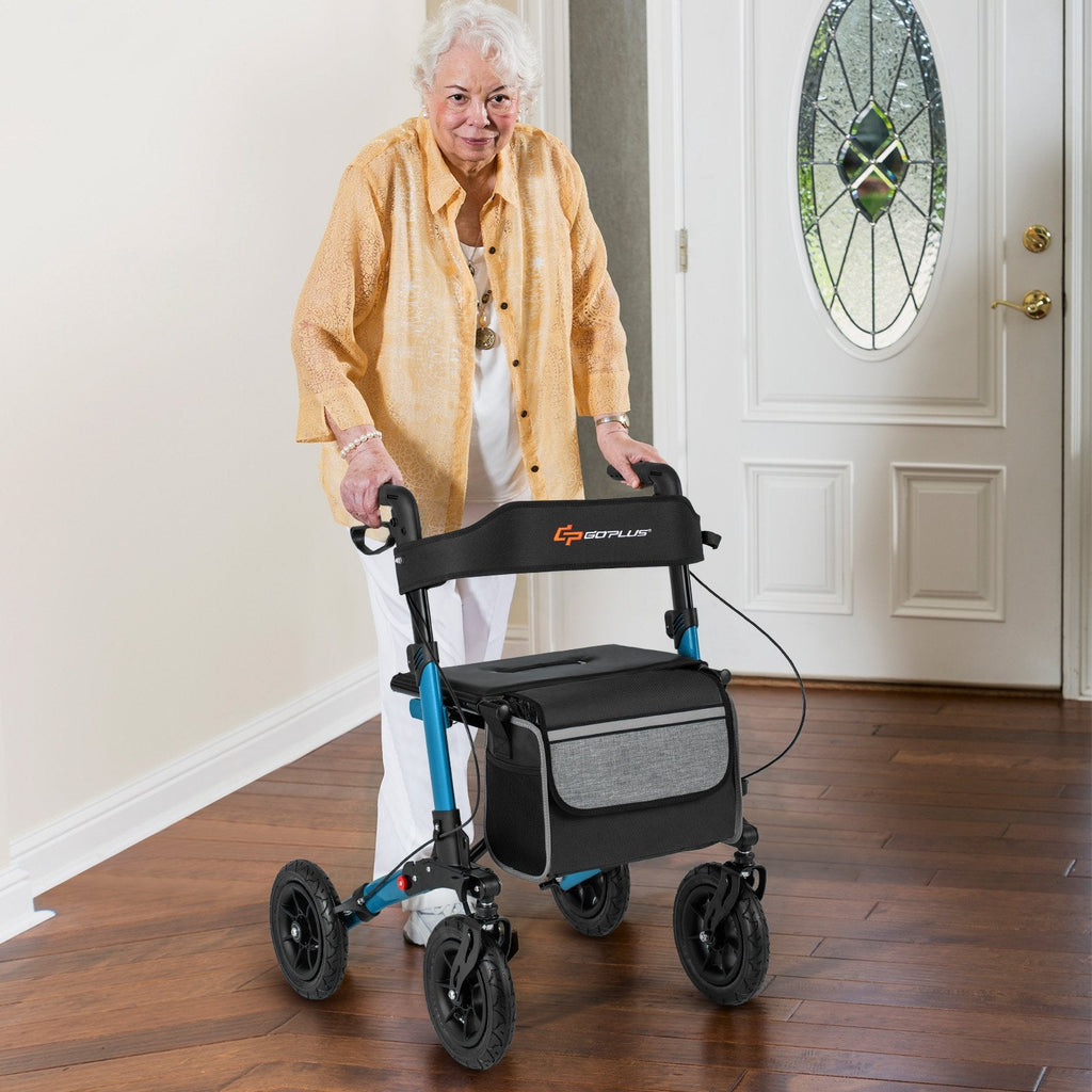 Folding Rollator Walker with Seat for All Terrain seniors