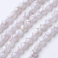 White DZI Agate Faceted Gemstone Bead