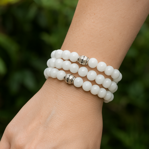 White Jade Gemstone Bracelet