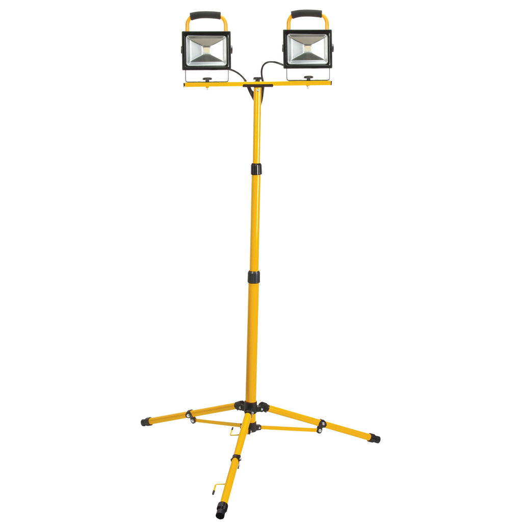 Twin-Head Work Light, LED, 40 W, 4800 Lumens, Aluminum Housing